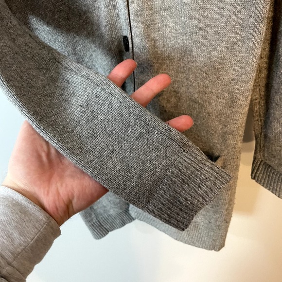 Tory Burch Wool & Cashmere Blend V-Neck Cardigan Sweater in Gray Size XXS - Picture 9 of 13